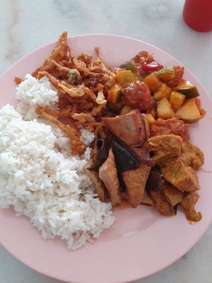 My choice from buffet for 8RM at Chin Hua Vegetarian Food in Malacca