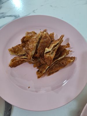Bean curd skin at Chin Hua Vegetarian Food in Malacca