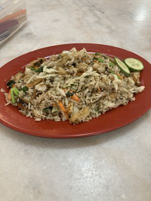 Fish fried ricee  at Chin Hua Vegetarian Food in Malacca