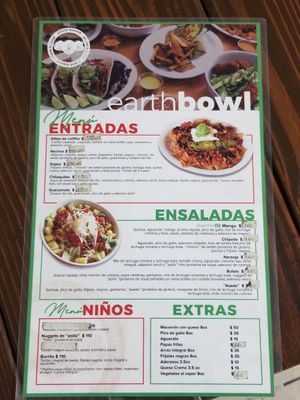 We ate the nachos, which were delicious! at EarthBowl in Tijuana