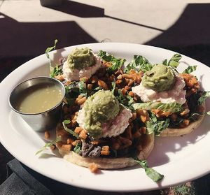 Sopes. at EarthBowl in Tijuana