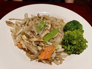 Teriyaki without the tofu  at Pacific East in Beachwood