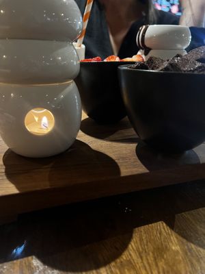 Vegan fondue  at Max Brenner in South Bank