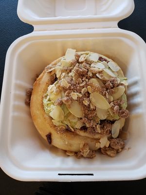 Matcha almond at Cinnaholic in Toronto