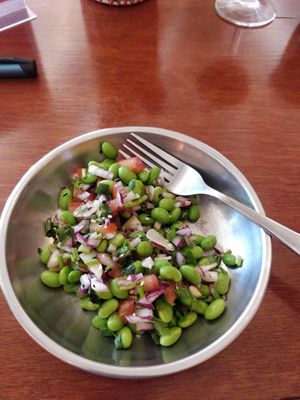 Saadheko (salad) with edamame at Tama in Auckland
