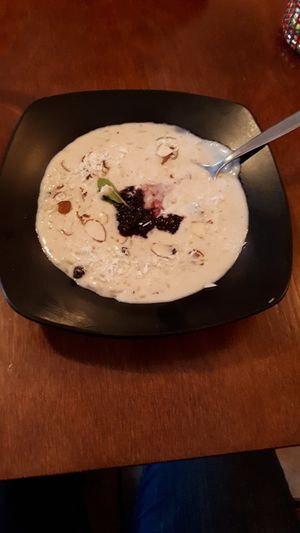 Coconut milk rice pudding at Tama in Auckland