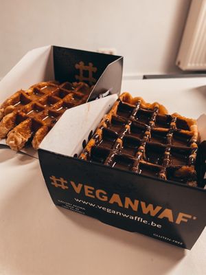 Waffles at VeganWaf in Brussels