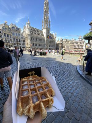 Salted caramel topping   at VeganWaf in Brussels