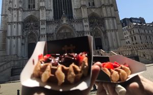 Best chocolate sauce i have ever had!   at VeganWaf in Brussels