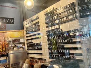 types of waffles  at VeganWaf in Brussels