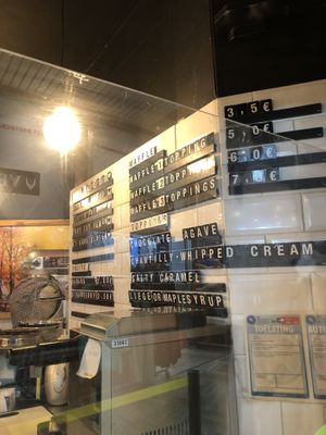 Menu  at VeganWaf in Brussels