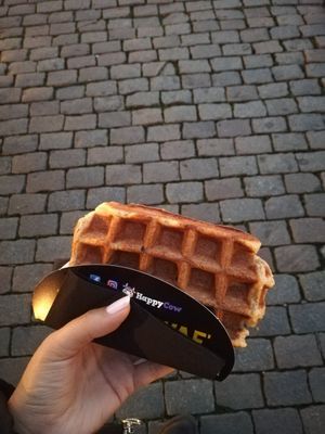 Take away waffles at VeganWaf in Brussels