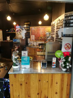 Counter  at VeganWaf in Brussels