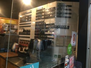 The menu at VeganWaf in Brussels