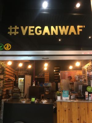 The facade at VeganWaf in Brussels