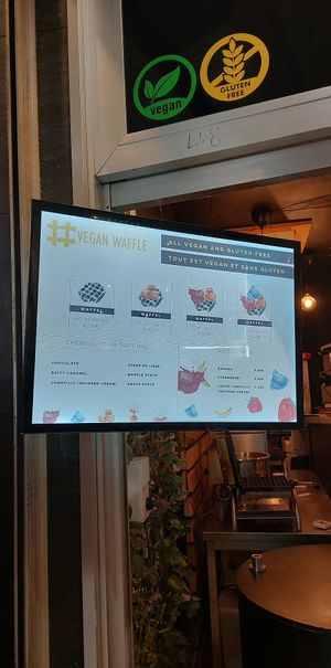 Menu  at VeganWaf in Brussels