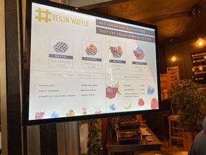 Menu of VeganWaf. at VeganWaf in Brussels