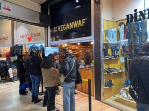 Outside of VeganWaf. at VeganWaf in Brussels