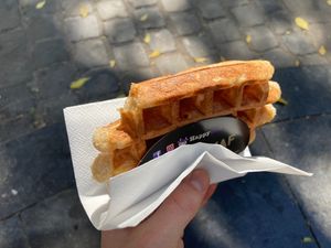 Plain waffle  at VeganWaf in Brussels
