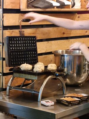 Waffles at VeganWaf in Brussels