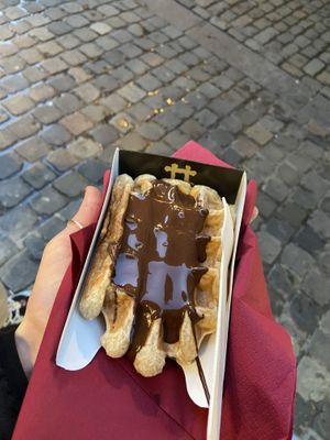 chocolate waffle   at VeganWaf in Brussels