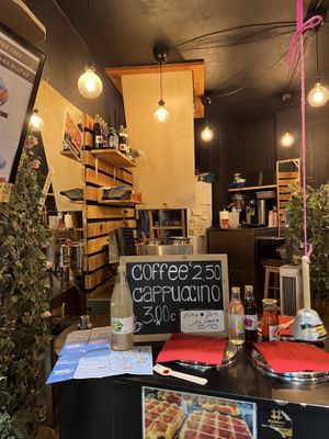 The shop   at VeganWaf in Brussels