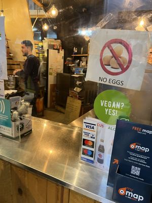 Inside  at VeganWaf in Brussels