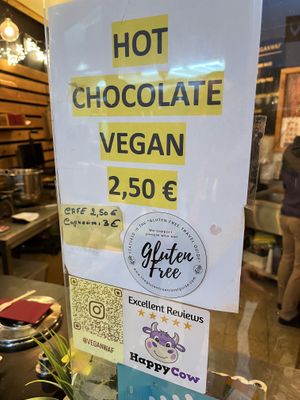 Hot chocolate  at VeganWaf in Brussels