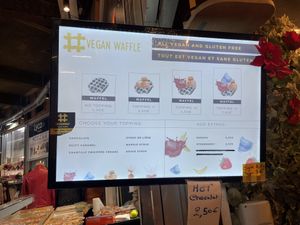 Menu  at VeganWaf in Brussels