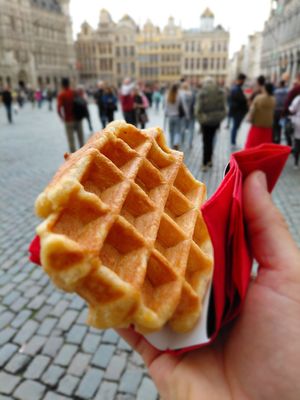 Plain waffle at VeganWaf in Brussels