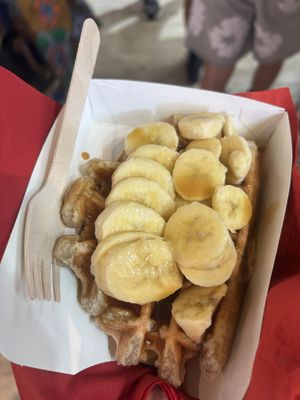 Salted Caramel & Banana toppings  at VeganWaf in Brussels