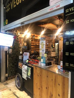 Waffles inside shopping center 🧇   at VeganWaf in Brussels