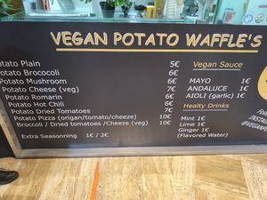 Savory options at VeganWaf in Brussels
