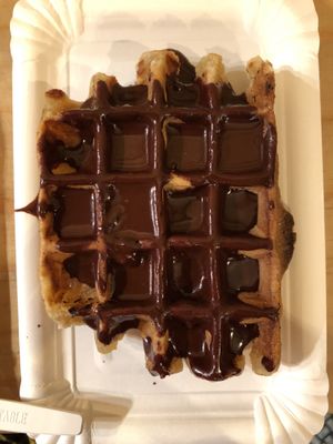 Chocolate waffle  at VeganWaf in Brussels