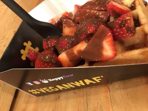 Strawberry and chocolate  at VeganWaf in Brussels