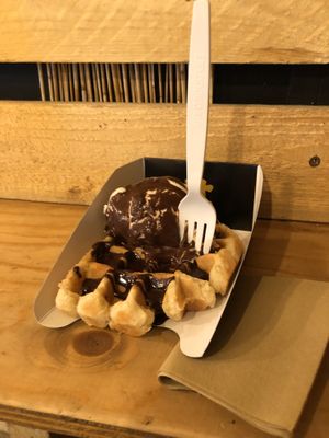 Very sweet! at VeganWaf in Brussels