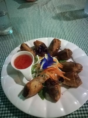 spring rolls at The Garden in Koh Lanta