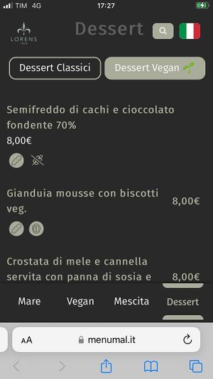 Dessert  at Lorens in Massa