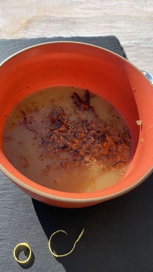 Vellutata di cardi con tartufo uncinato  #Veganuary at Lorens in Massa