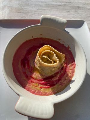 Spirale di pasta ripiena con spinaci e formaggio cremoso di anacardi   #Veganuary at Lorens in Massa