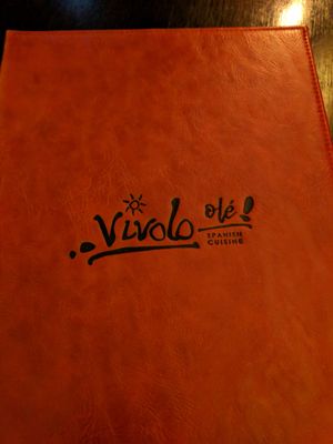 Menu front with restaurant name and logo. at Vivolo Olé in Berlin