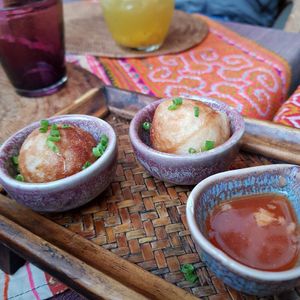 Kanom krok ( ask without meat) at Thai Royal in Paris