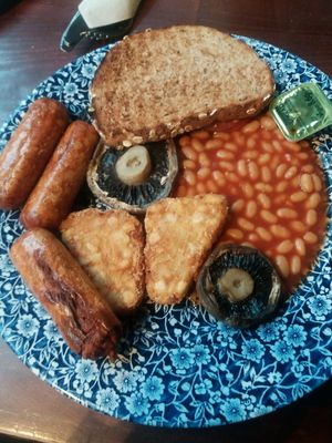 Vegan breakfast now with beans! at The Crystal Palace  in Glasgow