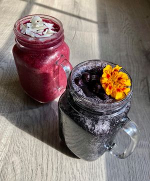 Several nutritious blends to choose from at Sukha Cafe in Baton Rouge