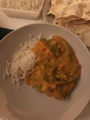 Vegan korma  at Indiska Köket in Jonkoping