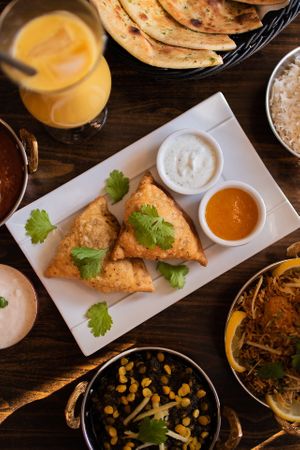 Vegansk samosa at Indiska Köket in Jonkoping