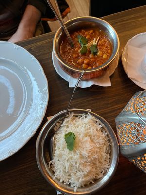 Kikærter vindaloo  at Indiska Köket in Jonkoping