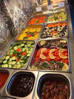 Nice sallad buffee at Indiska Köket in Jonkoping