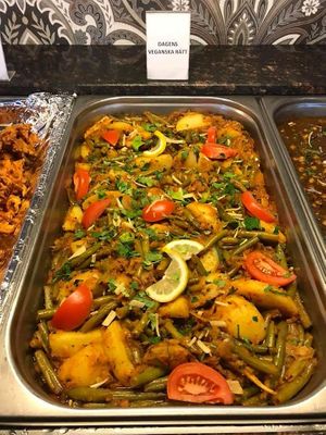 Vegan dish of the day at Indiska Köket in Jonkoping