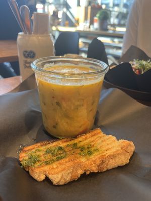 Spicy soup  at Spreegold in Berlin